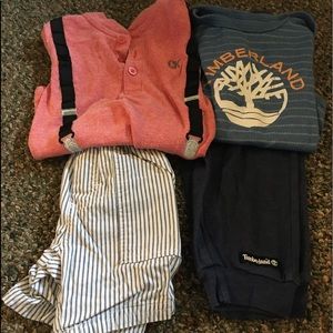 2 outfits 9-12 months Calvin Klein and timberland